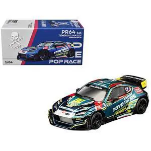 Toyota Pandem GR86 "Tengku Djan Ley" Blue Metallic with Graphics 1/64 Diecast Model Car by Pop Race Toyota Pandem GR86 "Tengku Djan Ley" Blue Metallic with Graphics 1/64 Diecast Model Car by Pop Race