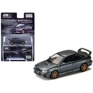 Subaru Impreza WRX Type R Sti Version V RHD Cool Gray Metallic "JDM64" Series 1/64 Diecast Model Car by Hobby Japan Subaru Impreza WRX Type R Sti Version V RHD Cool Gray Metallic "JDM64" Series 1/64 Diecast Model Car by Hobby Japan