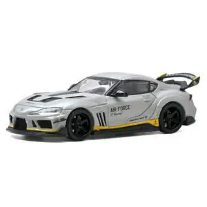Toyota Supra (A90) WBK DarwinPro "Air Force" Matt Gray with Carbon Accents 1/64 Diecast Model Car by Inno Models Toyota Supra (A90) WBK DarwinPro "Air Force" Matt Gray with Carbon Accents 1/64 Diecast Model Car by Inno Models