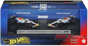 "Visa Cash App Racing Bulls Formula One Team" F1 World Championship (2025) 2 Piece Set Diecast Model Cars by Hot Wheels "Visa Cash App Racing Bulls Formula One Team" F1 World Championship (2025) 2 Piece Set Diecast Model Cars by Hot Wheels