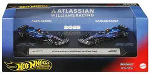 "Atlassian Williams Racing" Formula One F1 World Championship (2025) 2 Piece Set Diecast Model Cars by Hot Wheels "Atlassian Williams Racing" Formula One F1 World Championship (2025) 2 Piece Set Diecast Model Cars by Hot Wheels