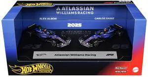 "Atlassian Williams Racing" Formula One F1 World Championship (2025) 2 Piece Set Diecast Model Cars by Hot Wheels "Atlassian Williams Racing" Formula One F1 World Championship (2025) 2 Piece Set Diecast Model Cars by Hot Wheels