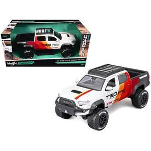 2023 Toyota Tacoma TRD PRO Off Road Truck White with Graphics and Roof Rack "Maisto Design" Series 1/27 Diecast Model Car Maisto 2023 Toyota Tacoma TRD PRO Off Road Truck White with Graphics and Roof Rack "Maisto Design" Series 1/27 Diecast Model Car Maisto