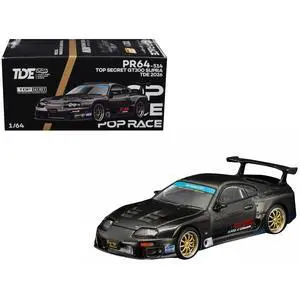 Toyota Supra "Top Secret" GT300 RHD Black Carbon "Thailand Diecast Expo 2026" 1/64 Diecast Model Car by Pop Race Toyota Supra "Top Secret" GT300 RHD Black Carbon "Thailand Diecast Expo 2026" 1/64 Diecast Model Car by Pop Race