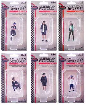 "LB Nation" 6 piece Figure Set for 1/24 1/24 Scale Models by American Diorama "LB Nation" 6 piece Figure Set for 1/24 1/24 Scale Models by American Diorama