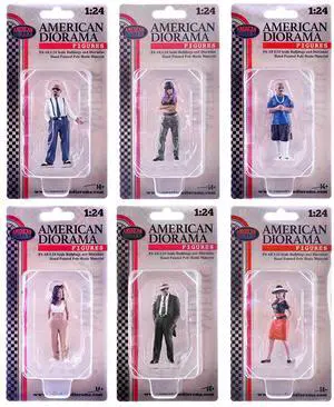 "Hanging Out 3" 6 piece Figure Set for 1/24 Scale Models by American Diorama "Hanging Out 3" 6 piece Figure Set for 1/24 Scale Models by American Diorama