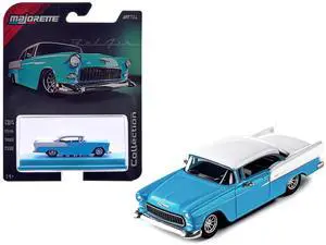 1955 Chevrolet Bel Air Blue and White "Collection" Series 1/64 Diecast Model Car by Majorette 1955 Chevrolet Bel Air Blue and White "Collection" Series 1/64 Diecast Model Car by Majorette