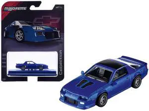 1985 Chevrolet Camaro Blue Metallic with Black Top "Collection" Series 1/64 Diecast Model Car by Majorette 1985 Chevrolet Camaro Blue Metallic with Black Top "Collection" Series 1/64 Diecast Model Car by Majorette