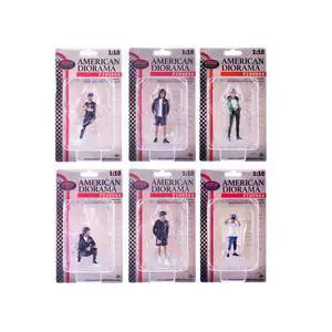 "LB Nation" 6 piece Figure Set for 1/18 Scale Models by American Diorama "LB Nation" 6 piece Figure Set for 1/18 Scale Models by American Diorama