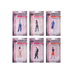 "Hanging Out 3" 6 piece Figure Set for 1/18 Scale Models by American Diorama "Hanging Out 3" 6 piece Figure Set for 1/18 Scale Models by American Diorama