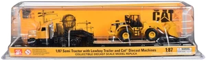 CAT Caterpillar CT681 Day Cab Tractor Yellow w/Trailer & CAT 950G Wheel Loader Yellow 1/87 (HO) Diecast Model by Diecast Masters CAT Caterpillar CT681 Day Cab Tractor Yellow w/Trailer & CAT 950G Wheel Loader Yellow 1/87 (HO) Diecast Model by Diecast Masters