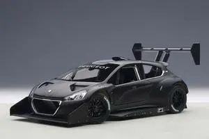 2013 Peugeot 208 T16 Pikes Peak Race Car Plain Black Version 1/18 Model Car by Autoart