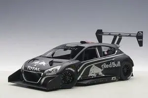 Peugeot 208 T16 Pikes Peak "Red Bull" Presentation Car Black 1/18 Model Car by Autoart