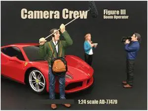 Camera Crew Figure III "Boom Operator" For 1:24 Scale Models by American Diorama
