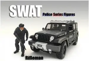 SWAT Team Rifleman Figure For 1:18 Scale Models by American Diorama