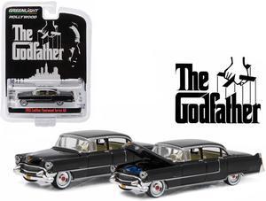 1955 Cadillac Fleetwood Series 60 Black "The Godfather" (1972) Movie 1/64 Diecast Model Car by Greenlight