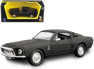 1968 Ford Mustang Shelby GT500 KR Matt Black 1/43 Diecast Model Car by Road Signature