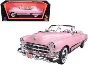 1949 Cadillac Coupe DeVille Convertible Pink 1/18 Diecast Model Car by Road Signature
