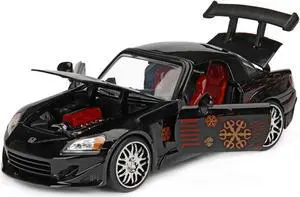 Johnny's 2001 Honda S2000 Black "Fast & Furious" Movie 1/24 Diecast Model Car by Jada