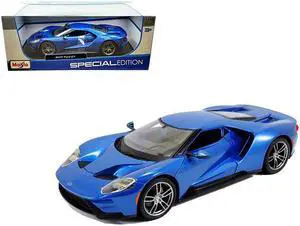 2017 Ford GT Blue Metallic 1/18 Diecast Model Car by Maisto