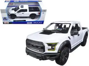2017 Ford Raptor Pickup Truck White 1/24 Diecast Model Car by Maisto