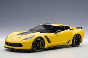 2016 Chevrolet Corvette C7 Z06 C7R Edition Corvette Racing Yellow 1/18 Model Car by Autoart