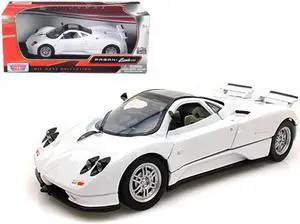 Pagani Zonda C12 White 1/24 Diecast Car Model by Motormax