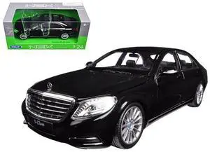 Mercedes Benz S Class with Sunroof Black "NEX Models" 1/24 Diecast Model Car by Welly