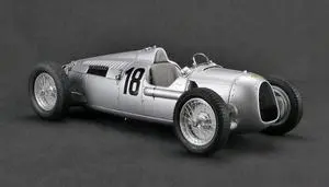 1936 Auto Union Type C Silver #18 Eifel Race Bernd Rosemeyer Limited Edition to 1500pcs 1/18 Diecast Model Car by CMC