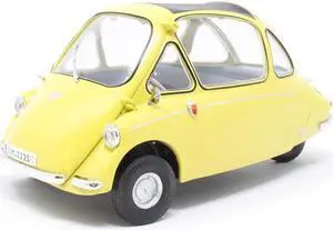 Heinkel Trojan LHD Bubble Car Yellow 1/18 Diecast Model Car by Oxford Diecast
