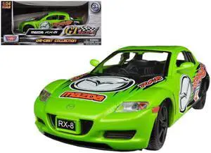 Mazda RX-8 #5 Green "GT Racing" Series 1/24 Diecast Model Car by Motormax