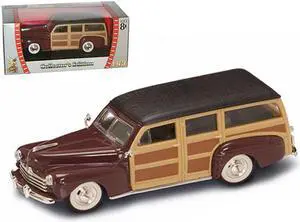 1948 Ford Woody Burgundy 1/43 Diecast Model Car by Road Signature