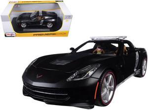 Maisto 36212PO 2014 Chevrolet Corvette C7 Stingray Police Matt Black 1-18 Diecast Model Car