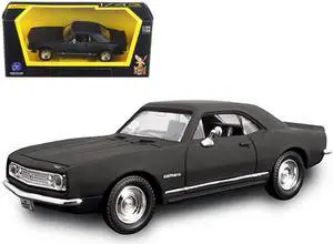1967 Chevrolet Camaro Z28 Matt Black 1/43 Diecast Model Car by Road Signature