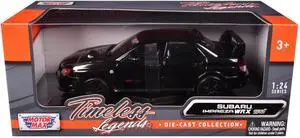 Subaru Impreza WRX STi Black 1/24 Diecast Model Car by Motormax