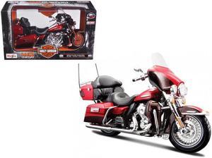 2013 Harley Davidson FLHTK Electra Glide Ultra Limited Red Bike Motorcycle Model 1/12 by Maisto