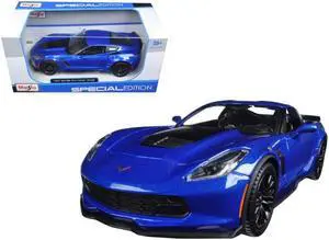 2015 Chevrolet Corvette Stingray C7 Z06 Blue Metallic 1/24 Diecast Model Car by Maisto