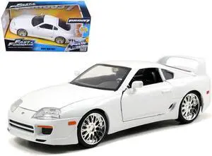 Brian's Toyota Supra White "Fast & Furious" Movie 1/24 Diecast Model Car by Jada