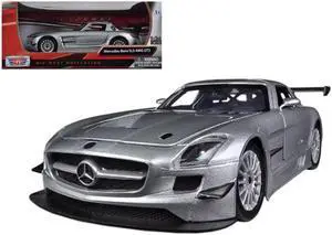 Mercedes SLS AMG GT3 Silver 1/24 Diecast Car Model by Motormax