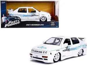 Jesse\'s Volkswagen Jetta White \Fast & Furious\" Movie 1/24 Diecast Model Car by Jada"