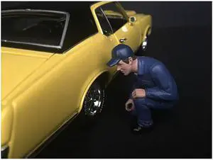 Mechanic Juan with Lug Wrench Figurine for 1/24 Scale Models by American Diorama