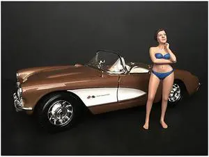American Diorama 38176 December Bikini Calendar Girl Figurine for 1-18 Scale Model