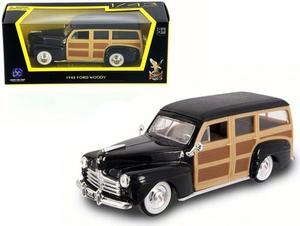1948 Ford Woody Wagon Black 1/43 Diecast Model Car by Road Signature