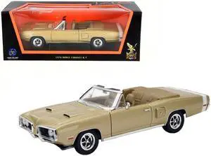 1970 Dodge Coronet R/T Gold 1/18 Diecast Model Car by Road Signature