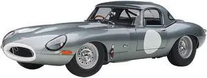 Jaguar Lightweight E Type Roadster RHD (Right Hand Drive) Dark Silver 1/18 Model Car by Autoart