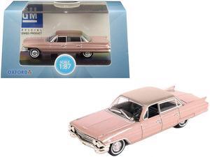 1961 Cadillac Sedan DeVille Metallic Pink 1/87 (HO) Scale Diecast Model Car by Oxford Diecast