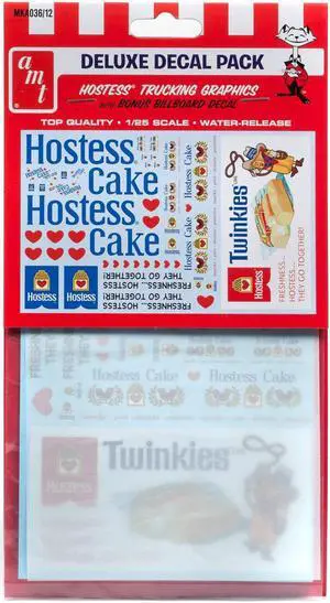 "Hostess" Trucking Decals with Bonus Billboard Decal for 1/25 Scale Models by AMT
