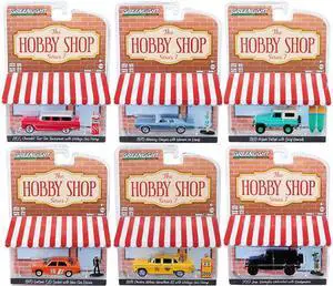 "The Hobby Shop" Series 7, Set of 6 pieces 1/64 Diecast Model Cars by Greenlight