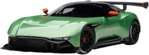 Aston Martin Vulcan Apple Tree Green Metallic with Orange Accents and Carbon Top 1/18 Model Car by Autoart