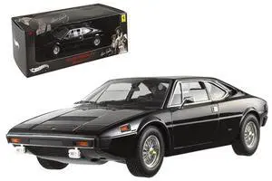 Ferrari Dino 308 GT4 Black (Elvis Presley Owned) "Elite Edition" Series 1/18 Diecast Model Car by Hot Wheels